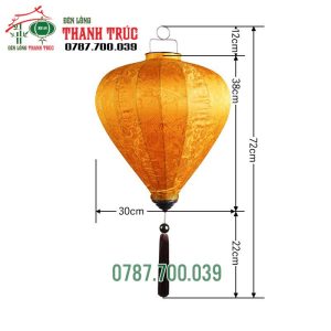 Lồng đèn Củ Tỏi Lụa Gấm 45cm