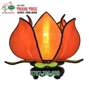 Lồng đèn Hoa Sen để Bàn Vải Lụa 2