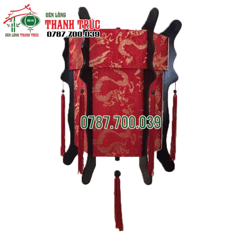 Lồng đèn Lục Giác In Hình Rồng