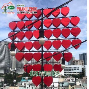 Lồng đèn Trái Tim Trang Trí 42 Quả