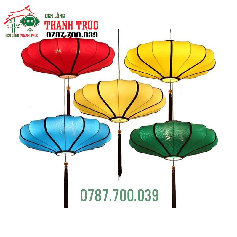 Lồng đèn Vải Thả Trần đủ Màu
