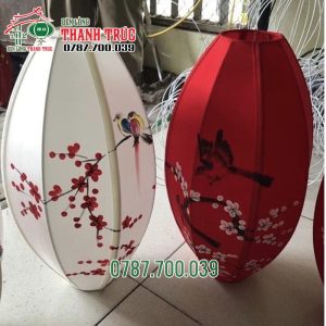 Lồng đèn Vải Thả Trần Vẽ Hình