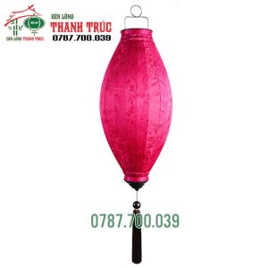 Lồng đèn Cà Na Lụa Gấm Màu Hồng