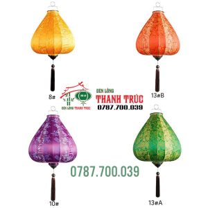 Lồng đèn Củ Tỏi Lụa Gấm