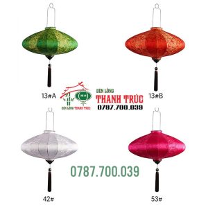 Lồng đèn đĩa Bay Vải Gấm